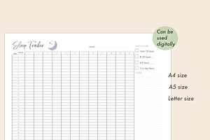Sleep Tracker Printable