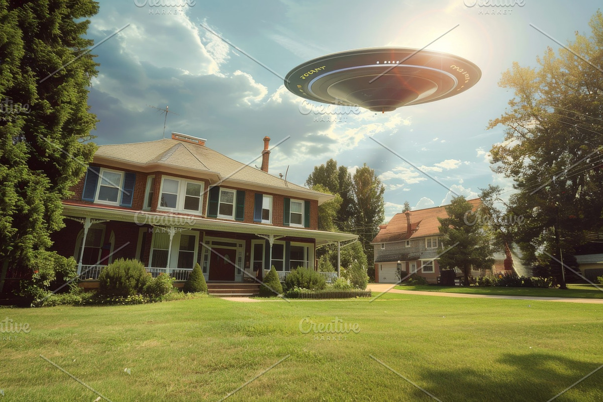97 UFO objects flying in the sky, a Transportation Photo by Handmadefont (Photo 53 of 101)