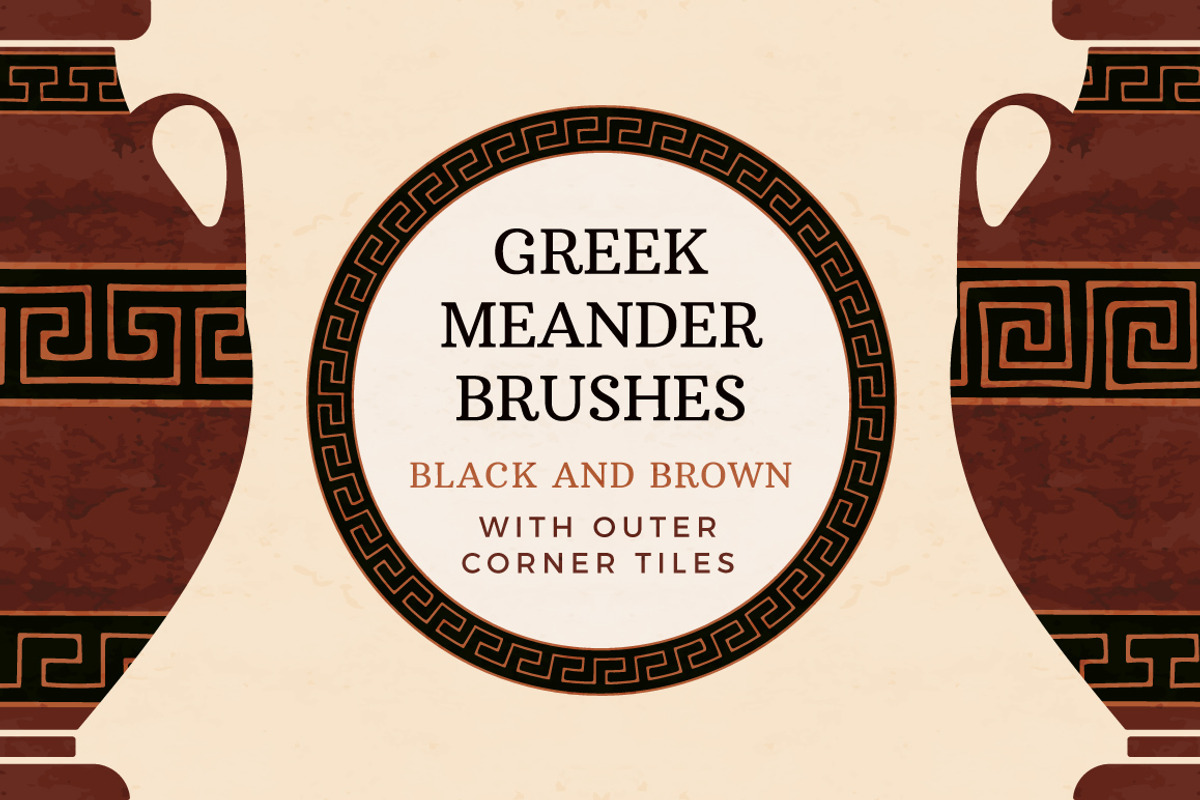 Black and brown meander brushes, a Brush Add-On by ekmelica (Photo 1 of 5)