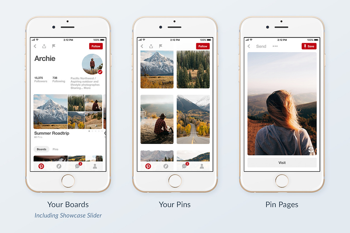 Pinterest Social Media Mockups Pack, a Social Media Template by Poego Social (Photo 4 of 7)