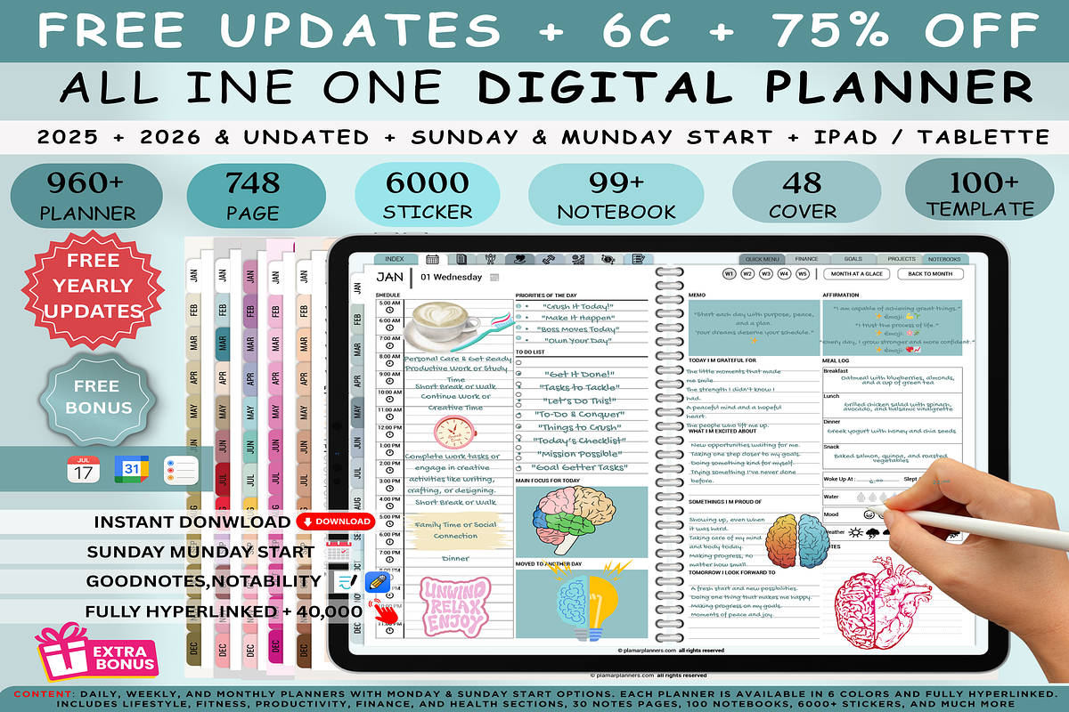 Ultimate Digital Planner 2025-26 & U, a Templates & Theme by Plamarplanners (Photo 1 of 10)