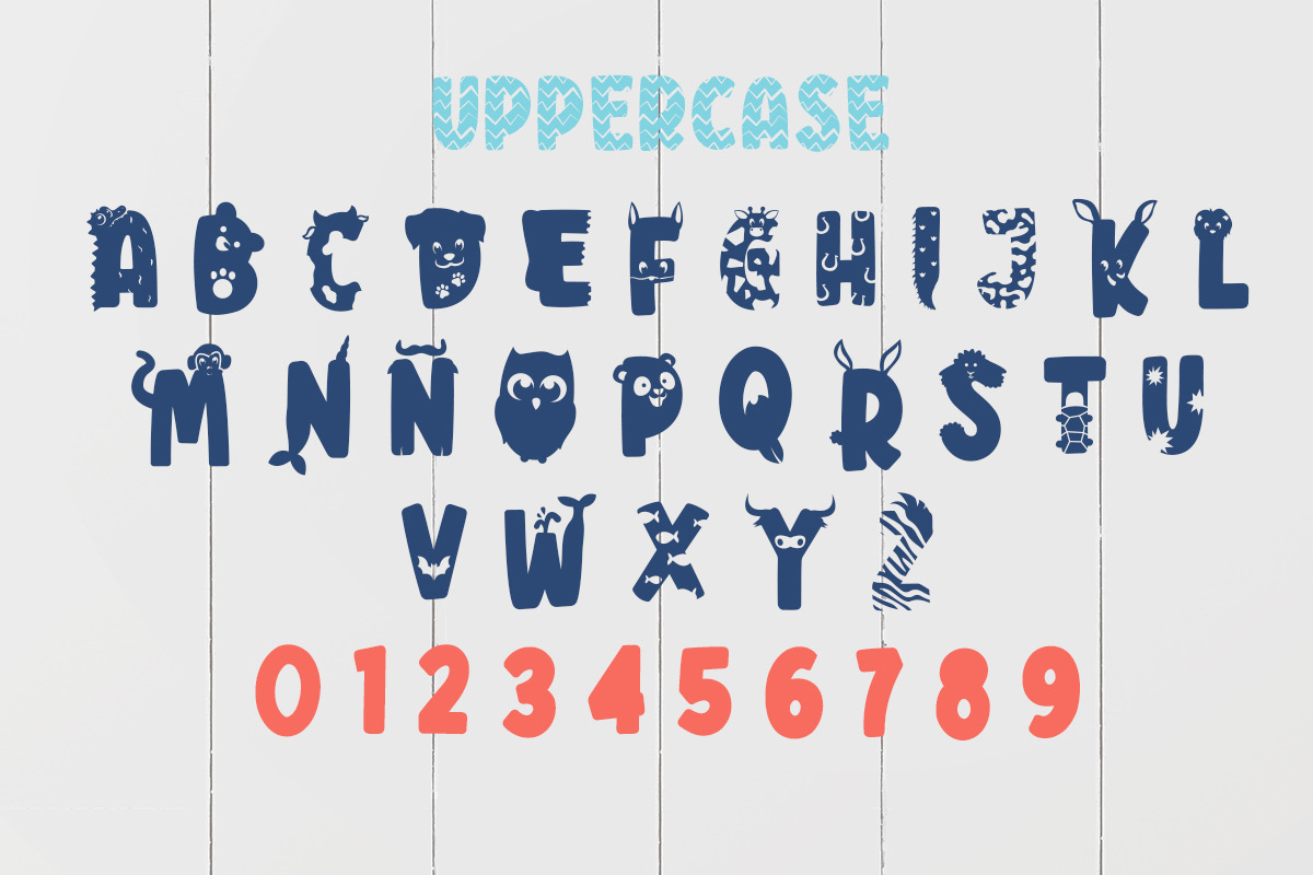 Big Little Creatures - Animal font, a Font by arausidp (Photo 3 of 8)