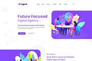 weAgent Digital Agency PSD Template, a Landing Page Template by Andit themes (Thumbnail 4 of 8)