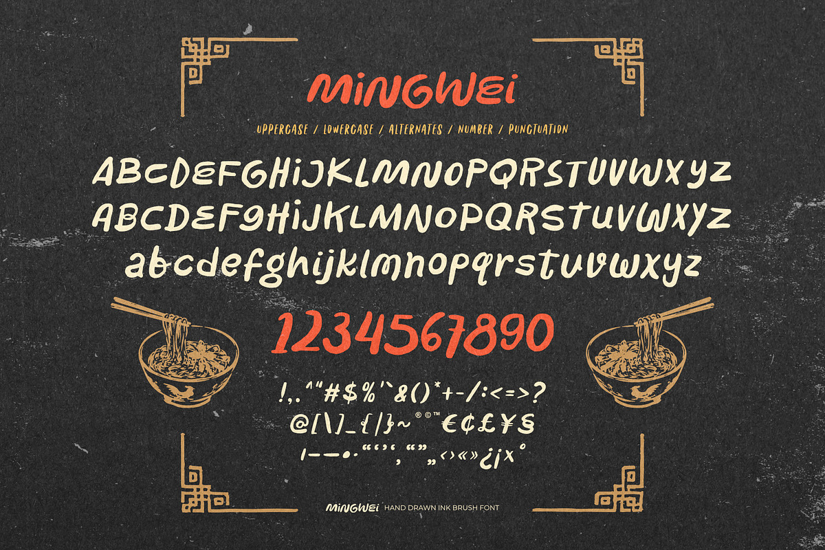 Mingwei - Hand Drawn Ink Brush Font, a Handwritten Font by ikiiko (Photo 6 of 7)