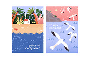 Tropical island landscapes posters, a Seasonal Illustration by PaperTrident (Thumbnail 2 of 4)