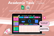 Academic Task Tracker Spreadsheet, a Stationery Template by bellaROSEworkshop (Thumbnail 3 of 6)