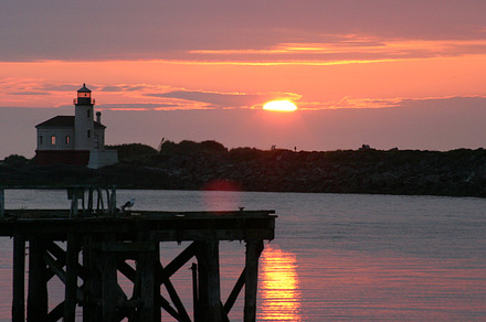 Coquille River Lighthouse Sunset