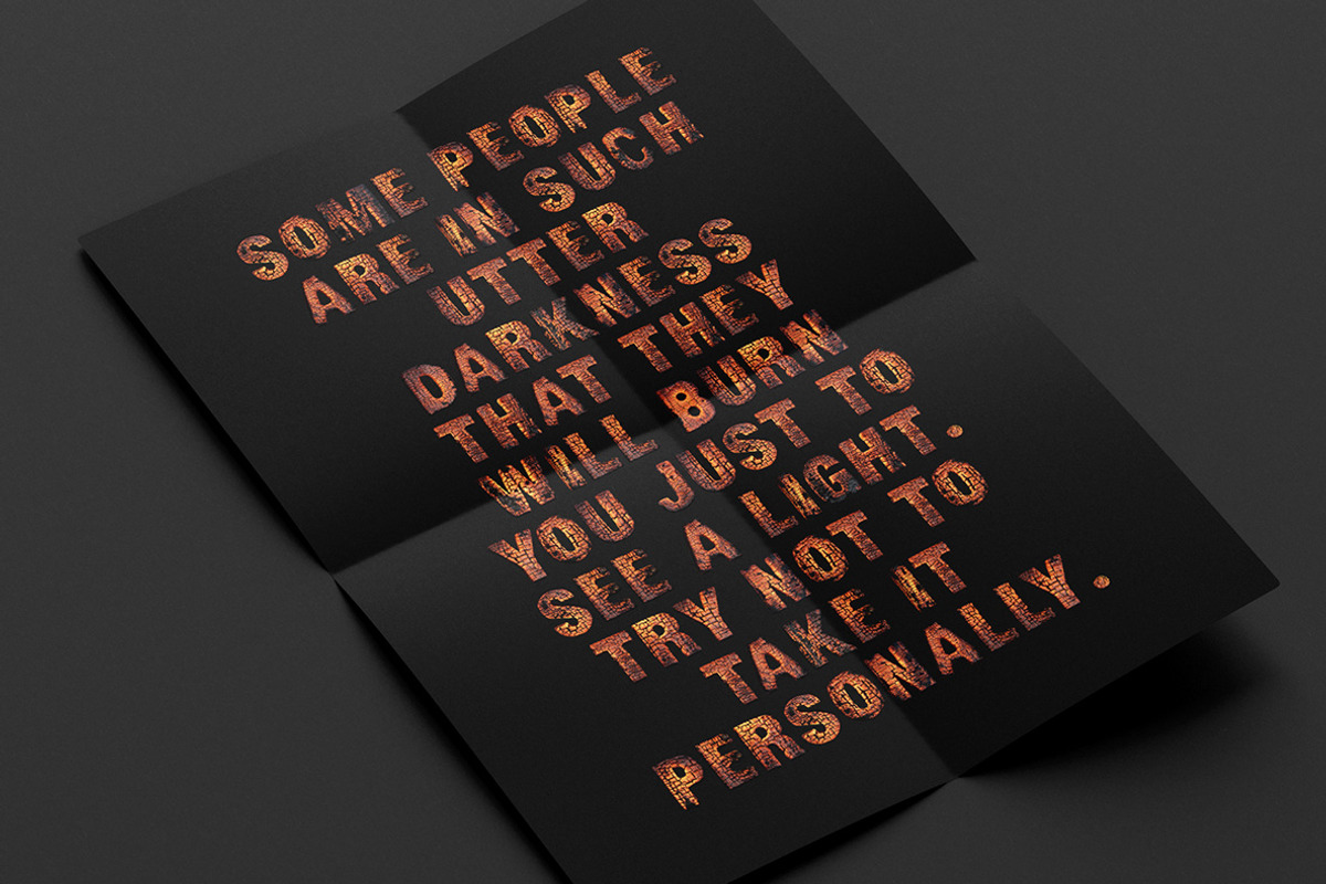 Burning Wood Font, a Font by Handmadefont (Photo 5 of 8)