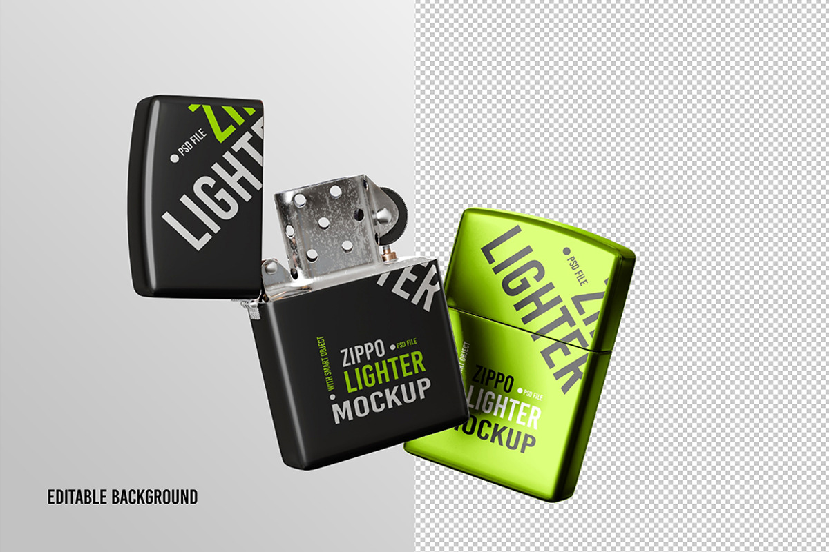 Zippo Lighter Mockup, a Product Mockup by Modaldesain (Photo 2 of 4)