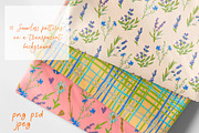 Hand Drawn Crayon Wildflowers, a Pattern Graphic by Lucyinyourheart (Thumbnail 5 of 10)