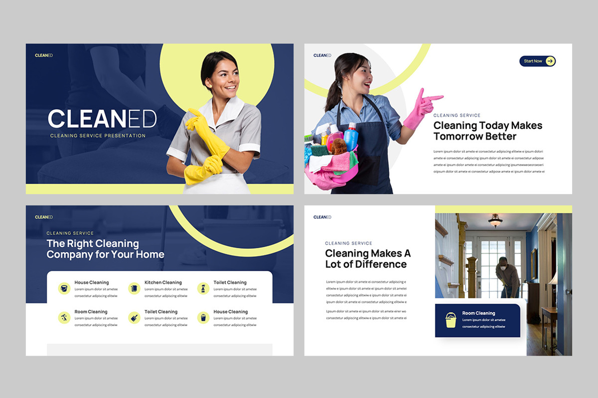 CLEANED - Cleaning Services Slides, a Presentation Template by rgbryand (Photo 2 of 9)