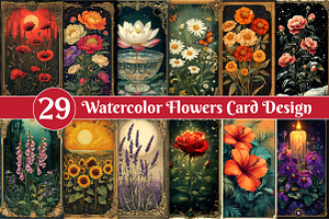 Flowers Card PNG Sublimation, an Illustration by Dream Creation
