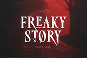 Freaky Story - Creepy Font, a Font by Sarid Ezra (Thumbnail 1 of 6)