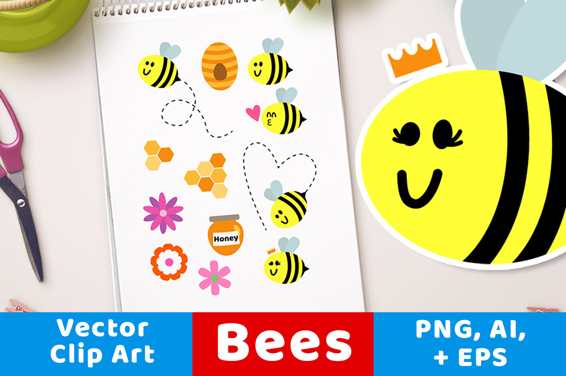 Bee Clipart by The Digital Download Shop | Creative Market