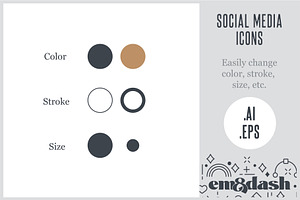 11 Vector Social Media Icons Pack 2