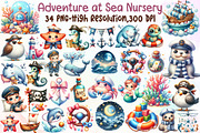 Adventure at Sea Nursery Clipart, an Illustration by Sublimation Artist (Thumbnail 1 of 6)