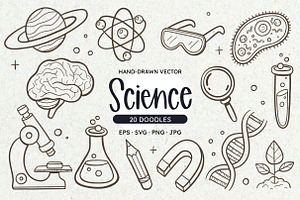 Science Doodles: School Subject, an Education Illustration by insemar