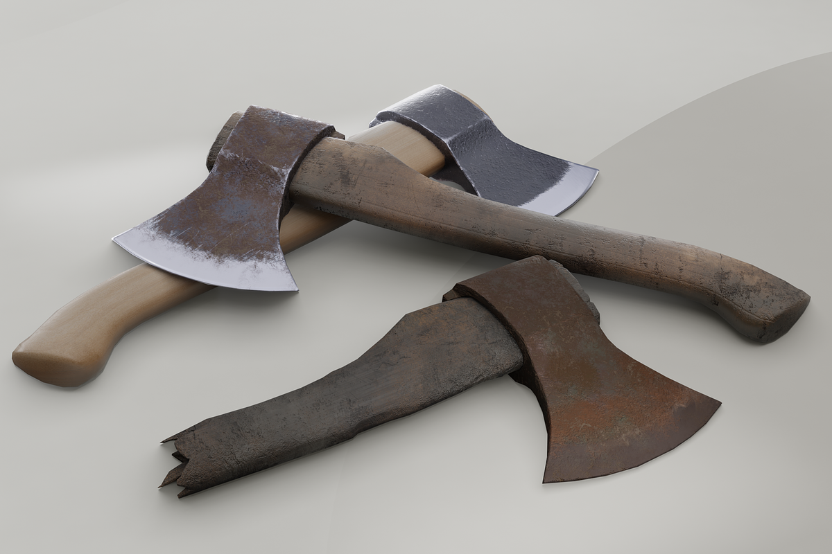 Axe set, an Object 3D Model by mockupzz (Photo 5 of 6)