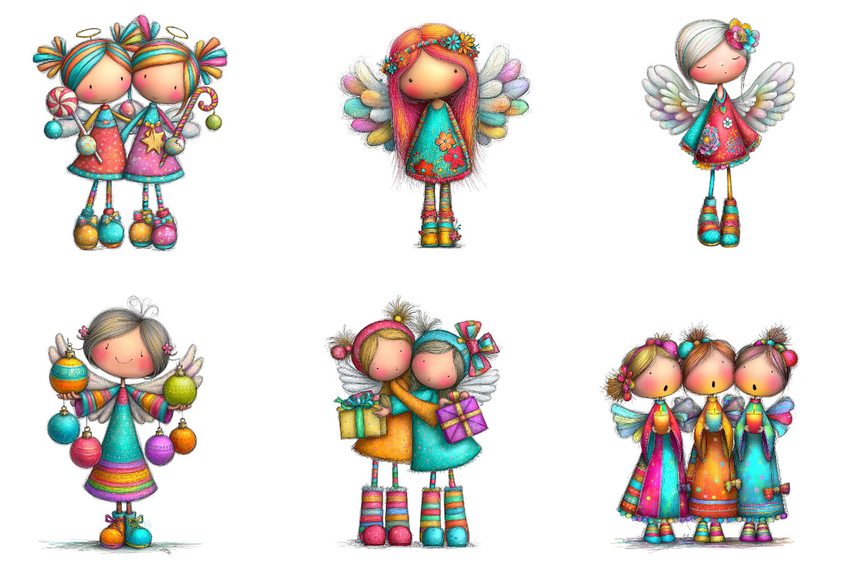 christmas fairy clip art, an Illustration by CreationArt (Photo 4 of 5)