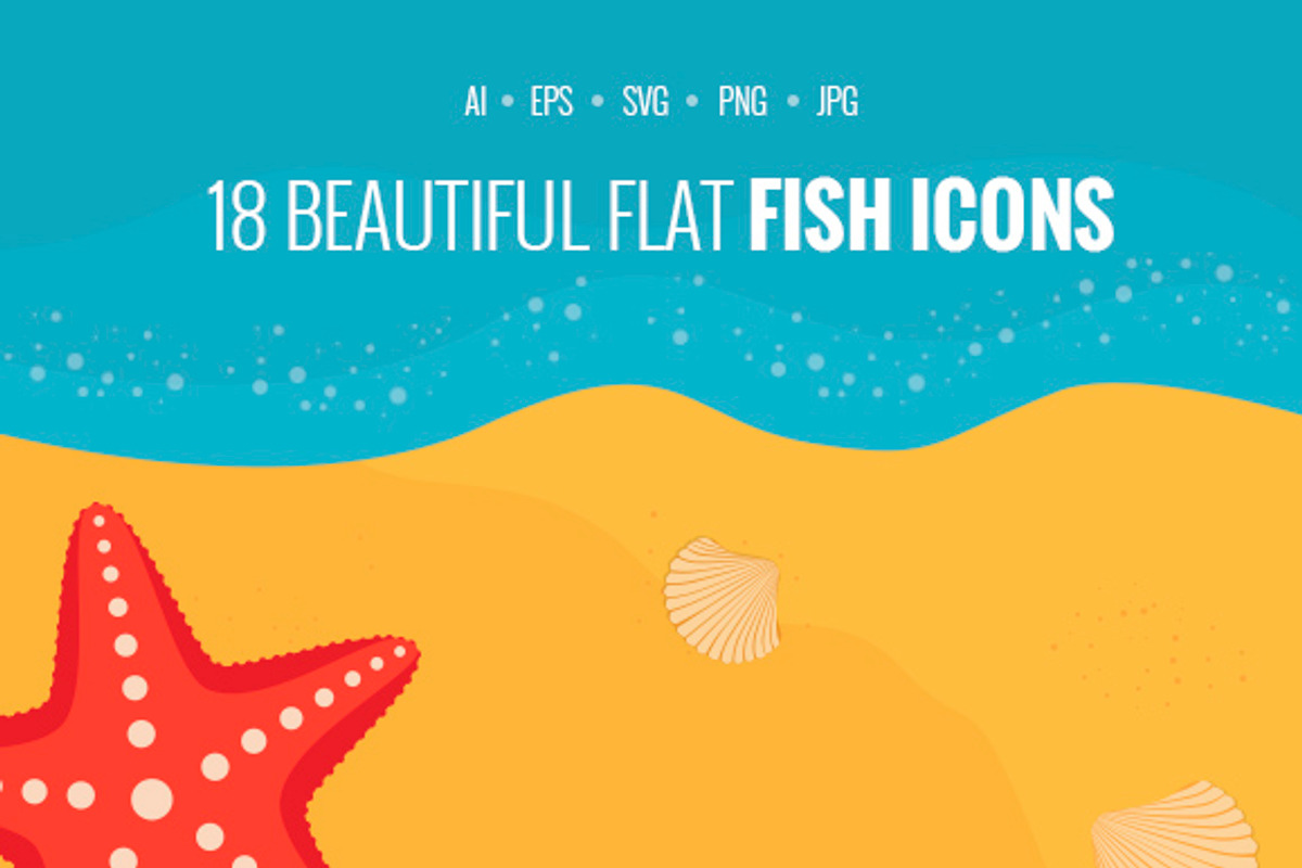 Fish Flat Icons, an Icon by ArtStyles (Photo 1 of 2)