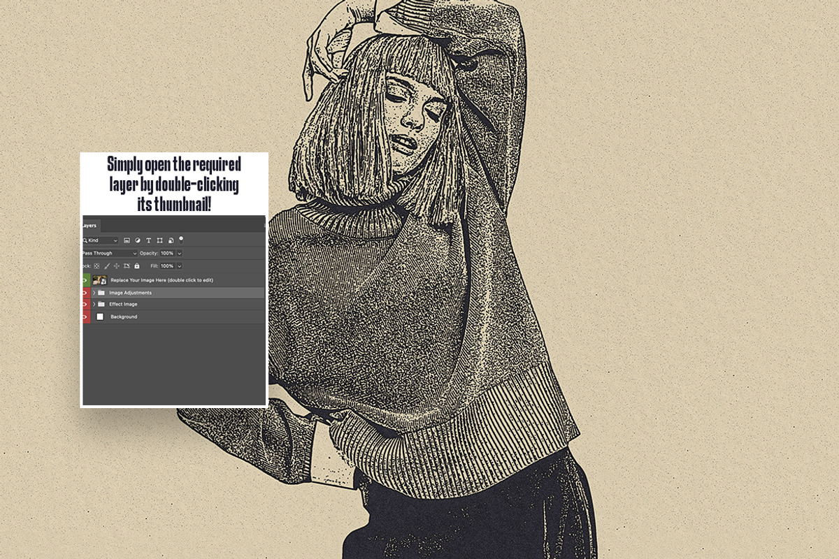 Grainy Stamp Photo Effect, a Layer Style Add-On by iDoodle Studio (Photo 2 of 5)