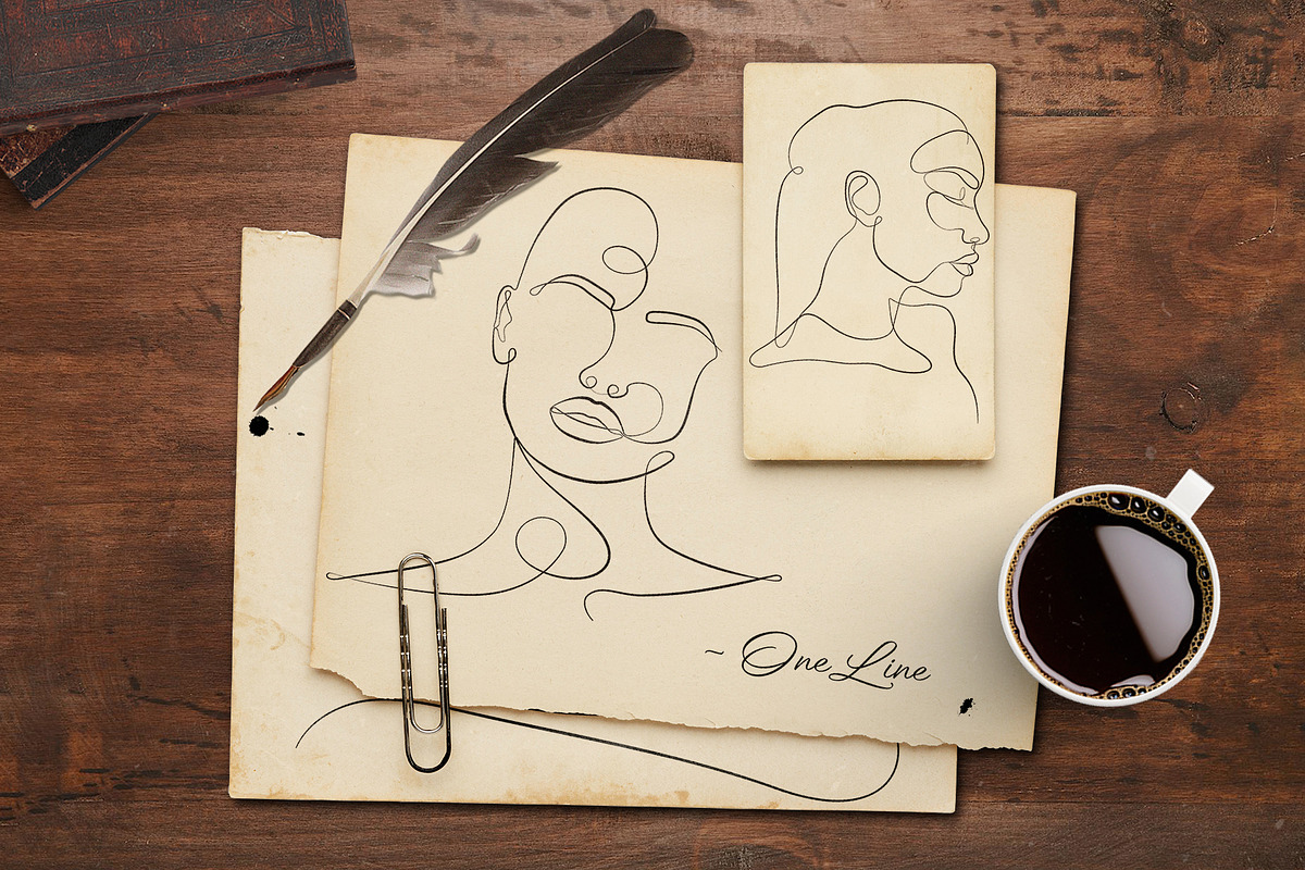 One line, a Person Illustration by Vinegret -Shop (Photo 4 of 8)