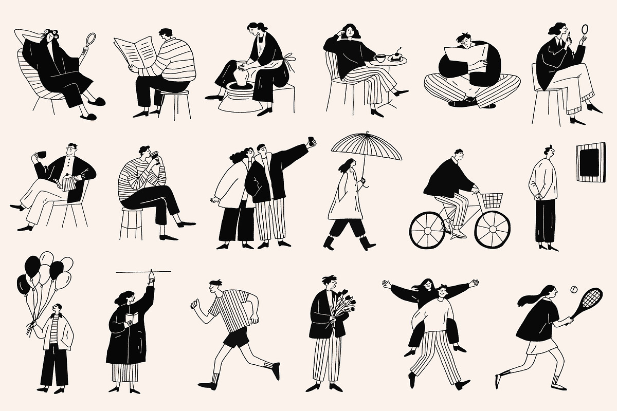 Hello, People! Hand-Drawn Characters, a Person Illustration by Veyla (Photo 5 of 11)