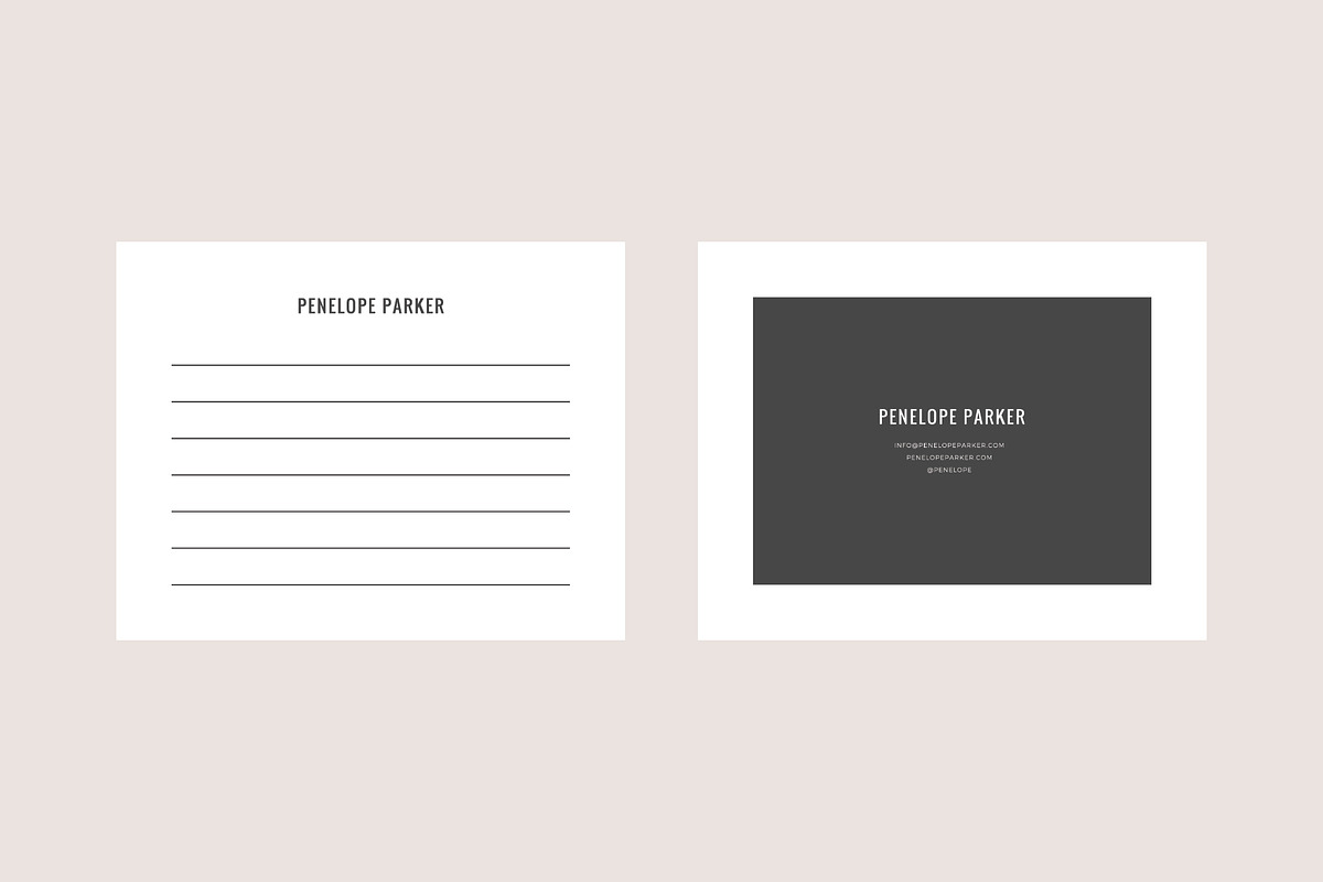 Penelope Business Card Template, a Business Card Template by studiolmh (Photo 3 of 4)