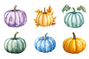 Pastel Pumpkin Clipart, an Illustration by SinaCreation (Thumbnail 4 of 5)