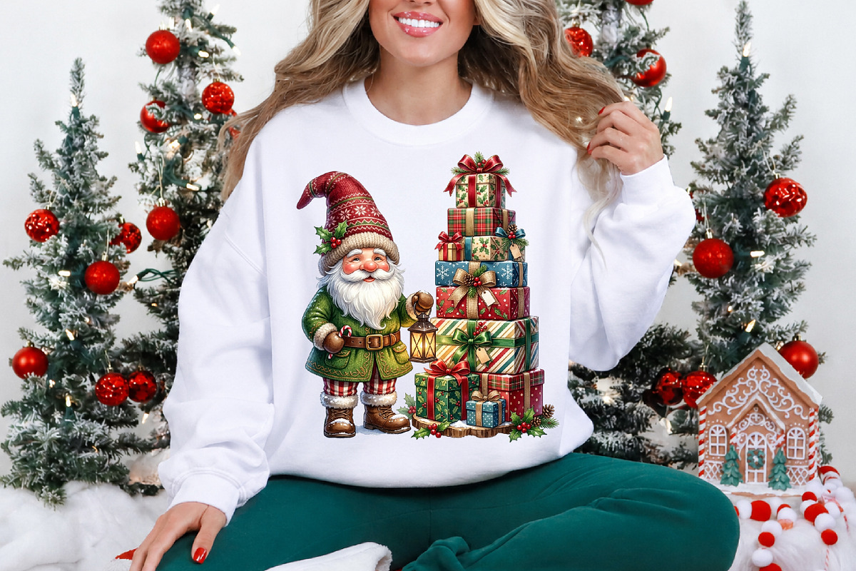 Christmas Santa Gnome Clipart Bundle, a Transportation Illustration by Digital Artistic99 (Photo 8 of 9)