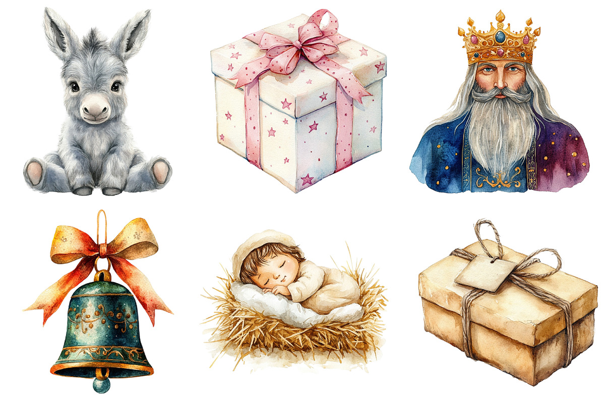 Whimsical Nativity Scene Set, an Illustration by Daily.Designs (Photo 5 of 5)