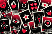 12 Retro Love Stamps, an Object Graphic by Parisa-Artstudio (Thumbnail 3 of 4)