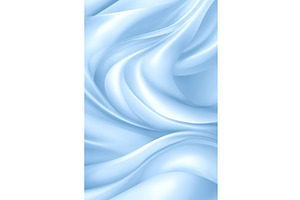 Elegant light blue fabric waves, an Illustration by Lermont51