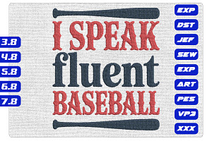 Athletic I Speak Fluent Baseball, a Decorative Illustration by Purpose Ekbal