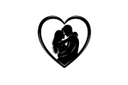 Couple Love Heart Silhouette Bundle, an Illustration by Amazin_art (Thumbnail 47 of 51)