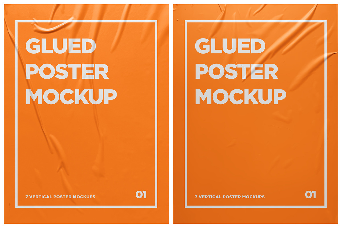 Glued Paper Poster Mockup Pack, an Advertising Mockup by DreamVisuals (Photo 3 of 11)