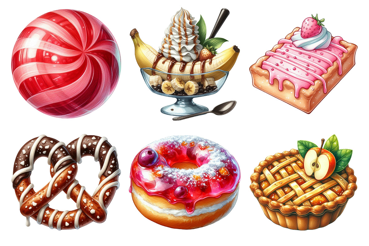 Watercolor Sweet Treats Clipart, an Illustration by Daily.Designs (Photo 5 of 5)