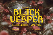 Black Vesper - Blackletter Typeface, a Blackletter Font by HipFonts (Thumbnail 1 of 11)