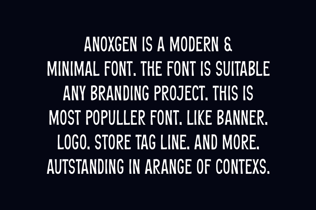 Anoxgen - Modern Sans Font, a Sans Serif Font by QR Design Studio (Photo 4 of 6)