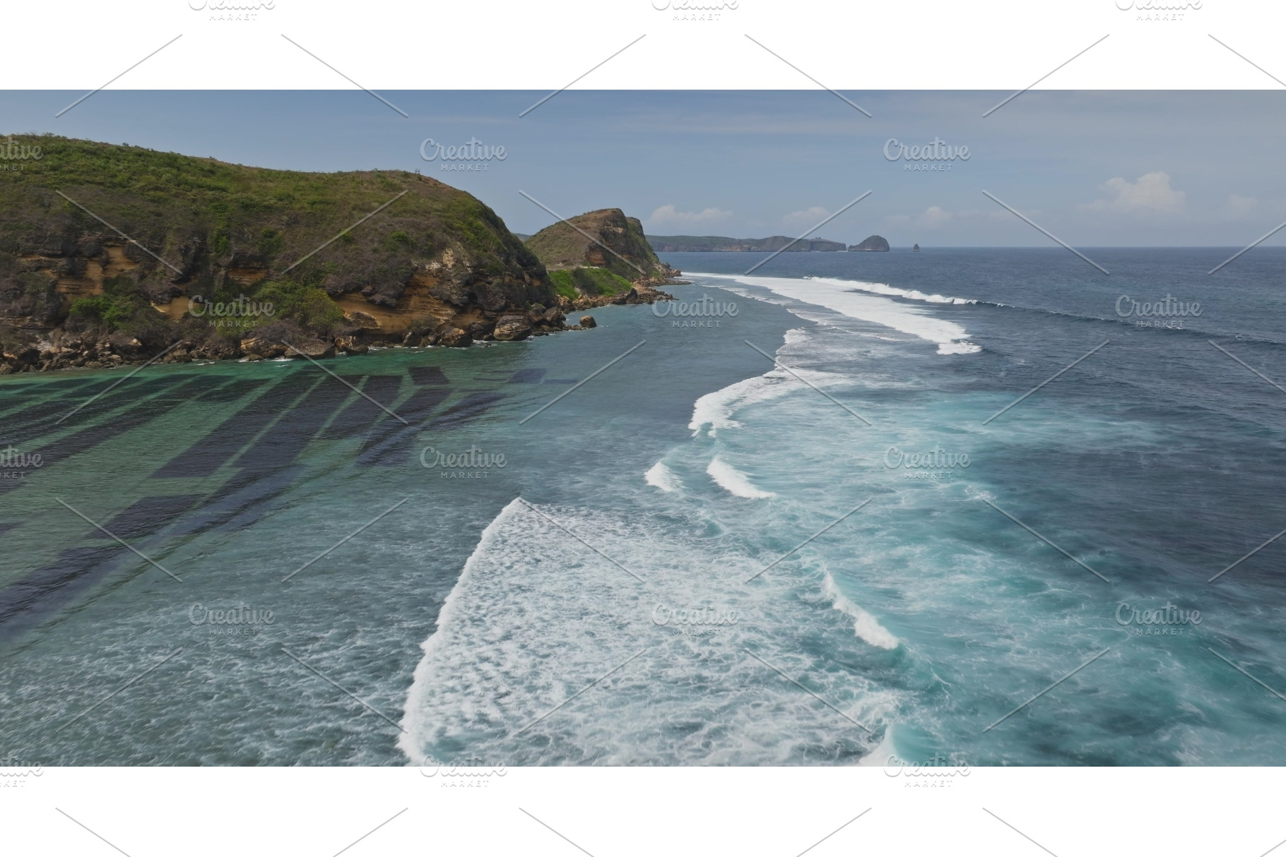 Bukit Merese coastline with, a Nature Photo by Goinyk