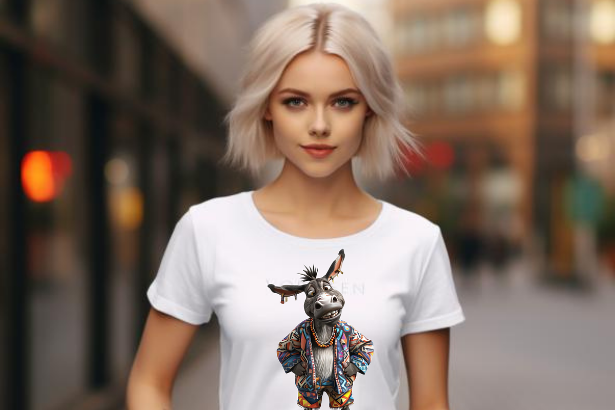 FUNNY STYLISH DONKEY CLIPART PACK, an Animal Illustration by Daring Digies (Photo 6 of 6)