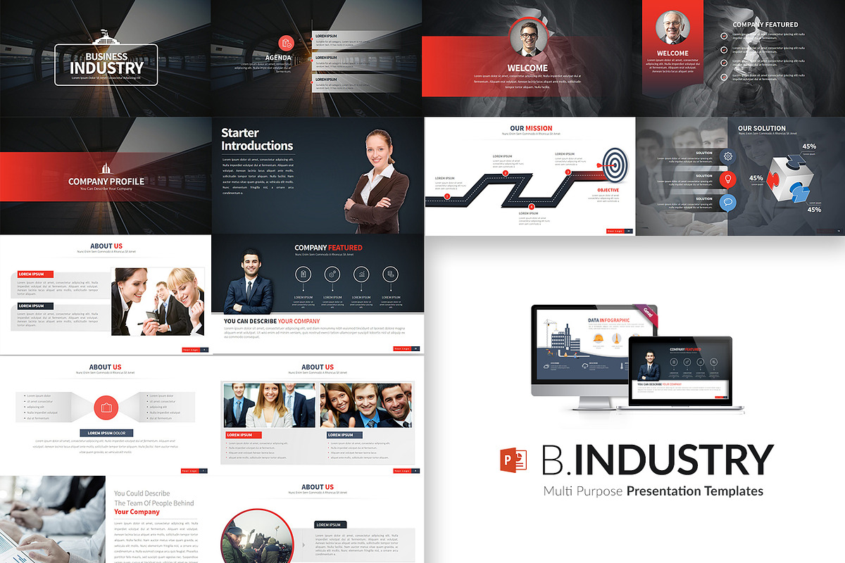 Business Industry Powerpoint, a Presentation Template by Stock Shape (Photo 1 of 10)