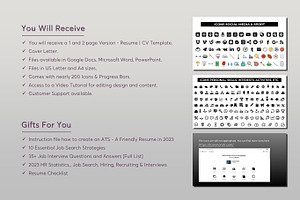 ATS Resume CV Word & Google Docs 28