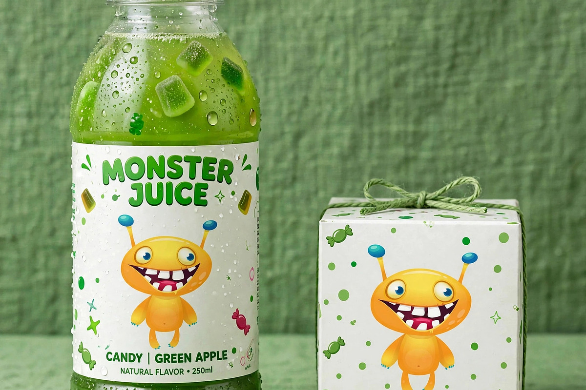 Funny Monster Mascot & Sticker Set, a Seasonal Illustration by D R A W K M A N (Photo 4 of 5)