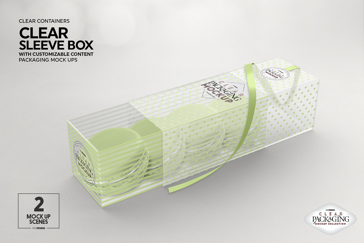 Clear Sleeve Box Packaging Mockup, a Packaging Mockup by INCDesign (Photo 7 of 9)