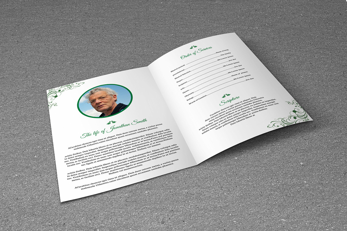 Funeral Program Template-T536, a Brochure Template by Template Shop (Photo 2 of 4)