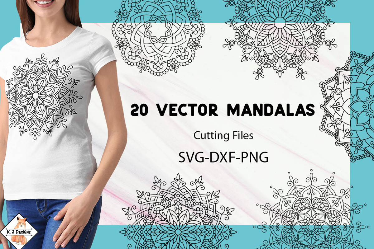 20 Mandala Vector Designs | SVG, an Illustration by Karen J (Photo 1 of 10)