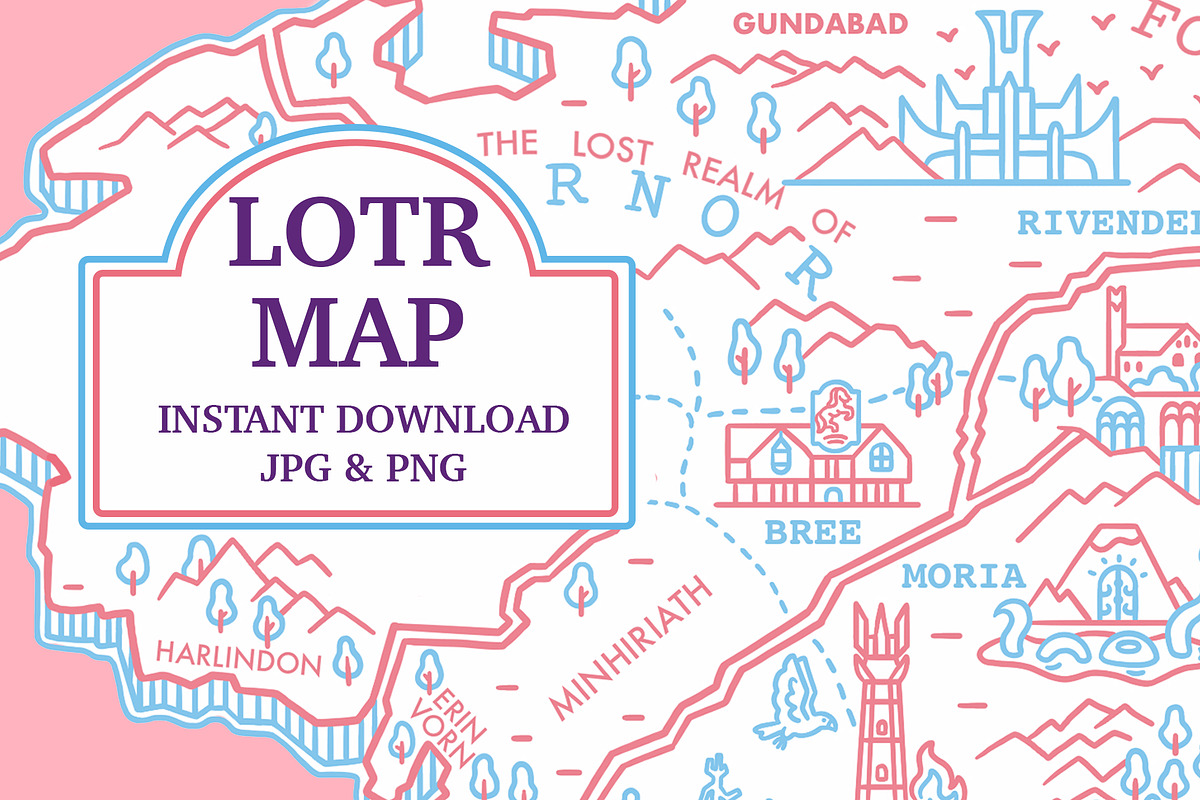 Middle Earth Map, an Object Illustration by Great Glebsby (Photo 1 of 8)