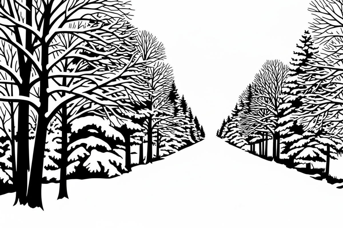 Winter Snow Silhouettes feature, an Illustration by Amazin_art (Photo 17 of 42)