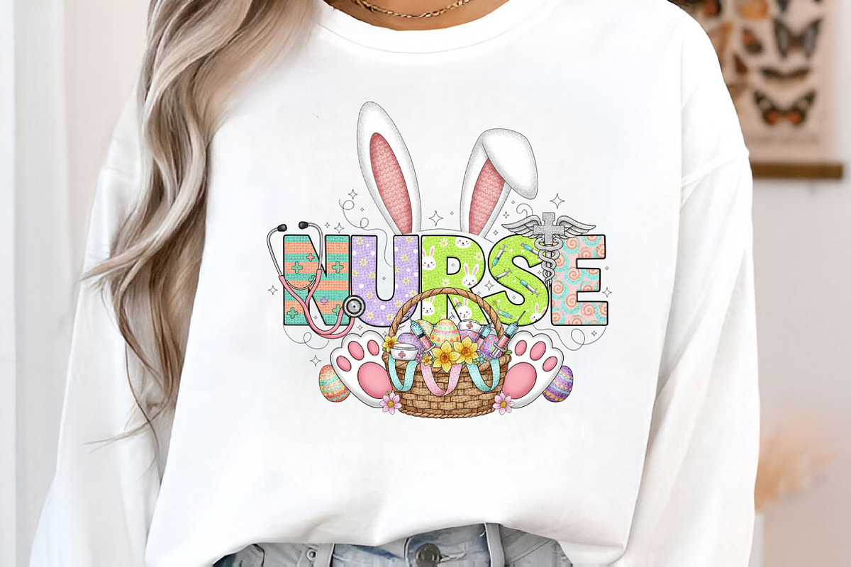 Happy Easter Nurse Sublimation Png, an Illustration by Designking (Photo 6 of 6)